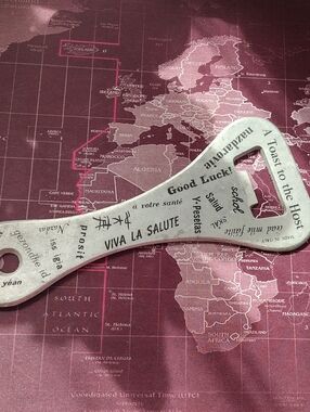 Vintage 1960 large 10” Aluminum Bottle Opener Made in Italy